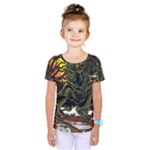 Grim Reaper Above Art  Monster Moon Letter Poster Kids  One Piece T-Shirt