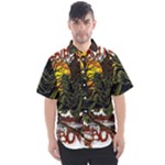 Grim Reaper Above Art  Monster Moon Letter Poster Men s Short Sleeve Shirt