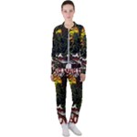 Grim Reaper Above Art  Monster Moon Letter Poster Casual Jacket and Pants Set