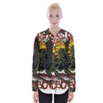 Grim Reaper Above Art  Monster Moon Letter Poster Womens Long Sleeve Shirt