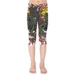 Grim Reaper Above Art  Monster Moon Letter Poster Kids  Capri Leggings 