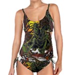 Grim Reaper Above Art  Monster Moon Letter Poster Tankini Set