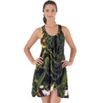 Grim Reaper Above Art  Monster Moon Letter Poster Show Some Back Chiffon Dress