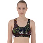 Grim Reaper Above Art  Monster Moon Letter Poster Back Weave Sports Bra