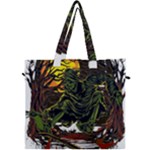 Grim Reaper Above Art  Monster Moon Letter Poster Canvas Travel Bag
