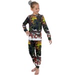 Grim Reaper Above Art  Monster Moon Letter Poster Kids  Long Sleeve Set 