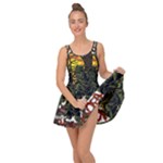 Grim Reaper Above Art  Monster Moon Letter Poster Inside Out Casual Dress