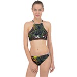 Grim Reaper Above Art  Monster Moon Letter Poster Halter Bikini Set