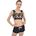 Grim Reaper Above Art  Monster Moon Letter Poster V-Back Sports Bra
