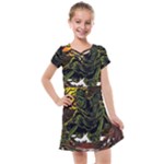 Grim Reaper Above Art  Monster Moon Letter Poster Kids  Cross Web Dress