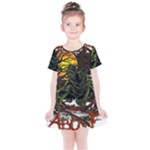 Grim Reaper Above Art  Monster Moon Letter Poster Kids  Simple Cotton Dress