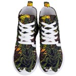 Grim Reaper Above Art  Monster Moon Letter Poster Women s Lightweight High Top Sneakers