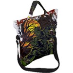 Grim Reaper Above Art  Monster Moon Letter Poster Fold Over Handle Tote Bag