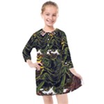 Grim Reaper Above Art  Monster Moon Letter Poster Kids  Quarter Sleeve Shirt Dress