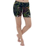 Grim Reaper Above Art  Monster Moon Letter Poster Lightweight Velour Yoga Shorts