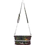 Grim Reaper Above Art  Monster Moon Letter Poster Mini Crossbody Handbag