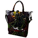 Grim Reaper Above Art  Monster Moon Letter Poster Buckle Top Tote Bag