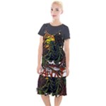 Grim Reaper Above Art  Monster Moon Letter Poster Camis Fishtail Dress