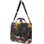 Grim Reaper Above Art  Monster Moon Letter Poster Square Shoulder Tote Bag