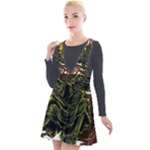 Grim Reaper Above Art  Monster Moon Letter Poster Plunge Pinafore Velour Dress