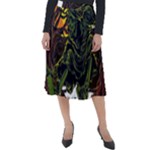 Grim Reaper Above Art  Monster Moon Letter Poster Classic Velour Midi Skirt 