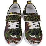 Grim Reaper Above Art  Monster Moon Letter Poster Kids  Velcro Strap Shoes