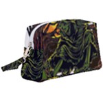 Grim Reaper Above Art  Monster Moon Letter Poster Wristlet Pouch Bag (Large)