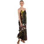 Grim Reaper Above Art  Monster Moon Letter Poster Cami Maxi Ruffle Chiffon Dress