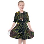 Grim Reaper Above Art  Monster Moon Letter Poster Kids  All Frills Chiffon Dress