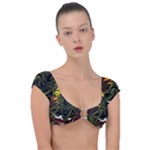 Grim Reaper Above Art  Monster Moon Letter Poster Cap Sleeve Ring Bikini Top