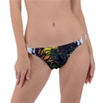 Grim Reaper Above Art  Monster Moon Letter Poster Ring Detail Bikini Bottoms