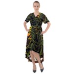 Grim Reaper Above Art  Monster Moon Letter Poster Front Wrap High Low Dress