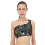 Grim Reaper Above Art  Monster Moon Letter Poster Spliced Up Bikini Top 