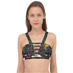 Grim Reaper Above Art  Monster Moon Letter Poster Cage Up Bikini Top