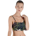 Grim Reaper Above Art  Monster Moon Letter Poster Layered Top Bikini Top 