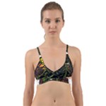 Grim Reaper Above Art  Monster Moon Letter Poster Wrap Around Bikini Top