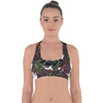 Grim Reaper Above Art  Monster Moon Letter Poster Cross Back Hipster Bikini Top 