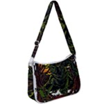 Grim Reaper Above Art  Monster Moon Letter Poster Zip Up Shoulder Bag