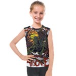 Grim Reaper Above Art  Monster Moon Letter Poster Kids  Mesh Tank Top