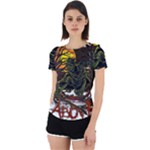 Grim Reaper Above Art  Monster Moon Letter Poster Back Cut Out Sport T-Shirt