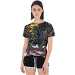 Grim Reaper Above Art  Monster Moon Letter Poster Open Back Sport T-Shirt