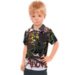 Grim Reaper Above Art  Monster Moon Letter Poster Kids  Polo T-Shirt