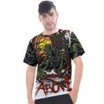 Grim Reaper Above Art  Monster Moon Letter Poster Men s Sport Top