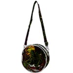 Grim Reaper Above Art  Monster Moon Letter Poster Crossbody Circle Bag