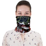 Grim Reaper Above Art  Monster Moon Letter Poster Face Covering Bandana (Adult)