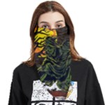 Grim Reaper Above Art  Monster Moon Letter Poster Face Covering Bandana (Triangle)