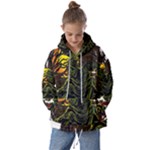 Grim Reaper Above Art  Monster Moon Letter Poster Kids  Oversized Hoodie