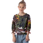 Grim Reaper Above Art  Monster Moon Letter Poster Kids  Cuff Sleeve Top