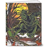 Grim Reaper Above Art  Monster Moon Letter Poster 8  x 10  Hardcover Notebook