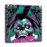 Anarchy Skull And Birds Mini Canvas 8  x 8  (Stretched)